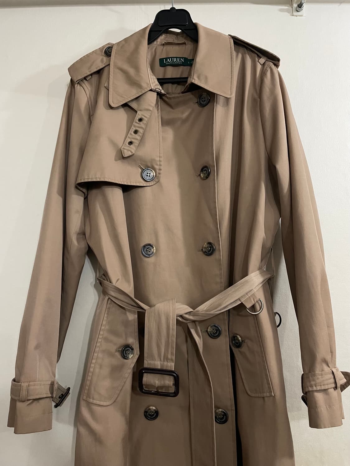 폴로 랄프로렌 더블 브레스트 트렌치 코트 베이지 상품이미지2
