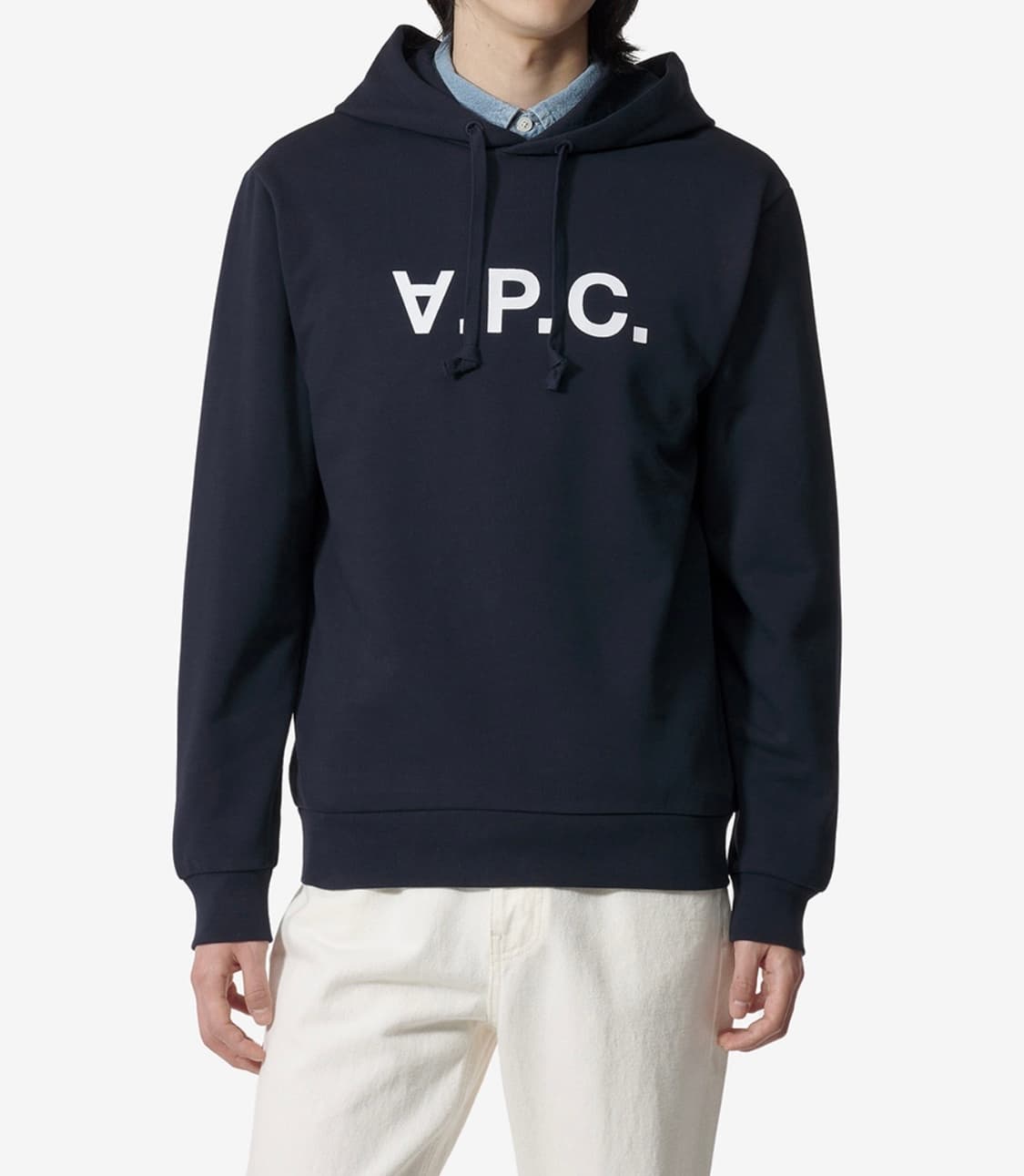 [새상품] 아페쎄 APC 스탠다드핏 후드 티셔츠 다크네이비 L 상품이미지1