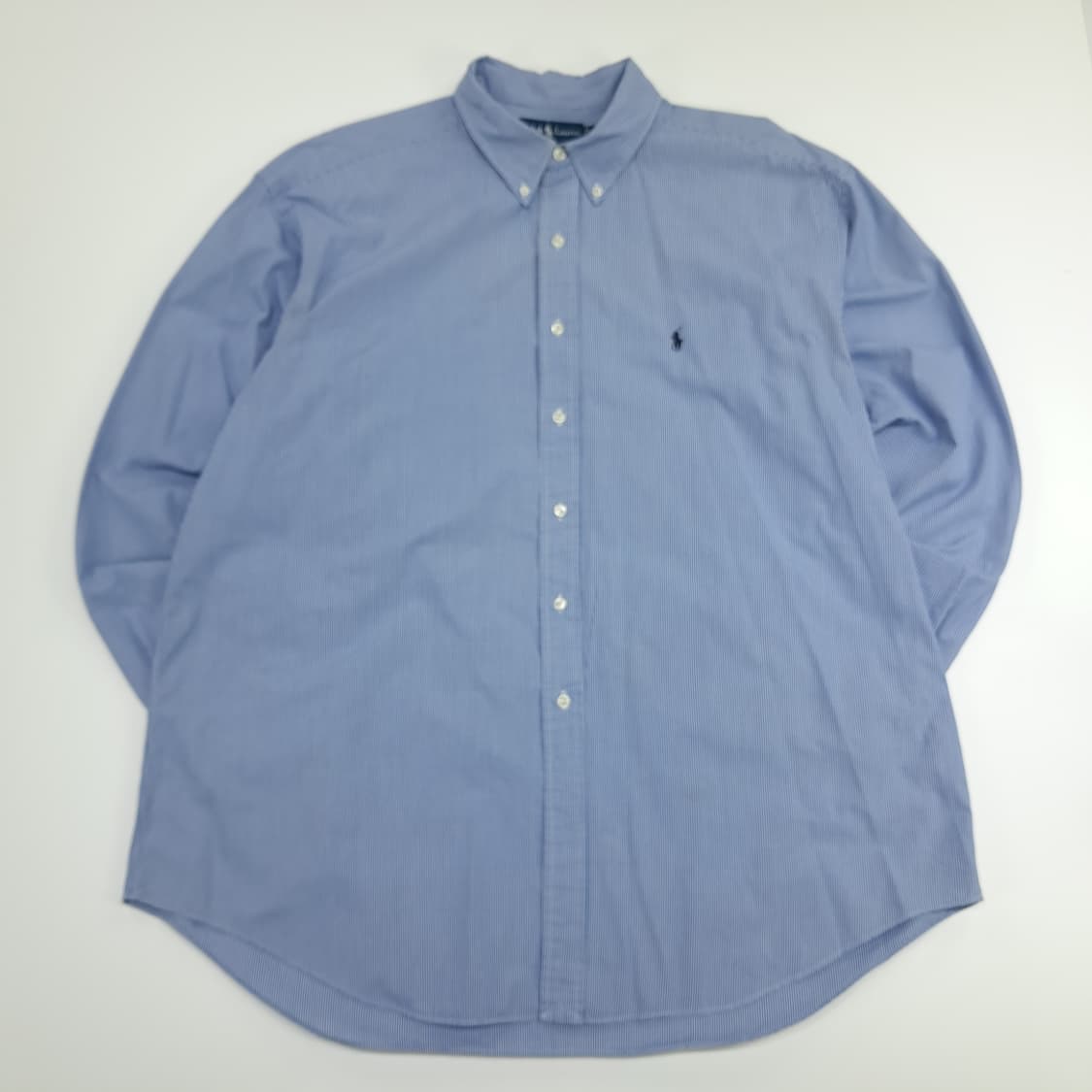 CN636 2XL 폴로 랄프로렌 블루 도트체크 긴팔 셔츠 남방 상품이미지1