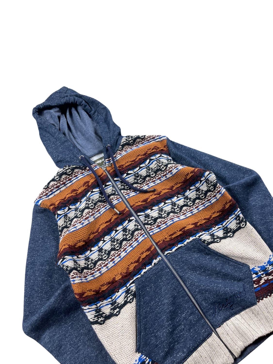 Desigual 니트 판넬 후드집업 상품이미지2