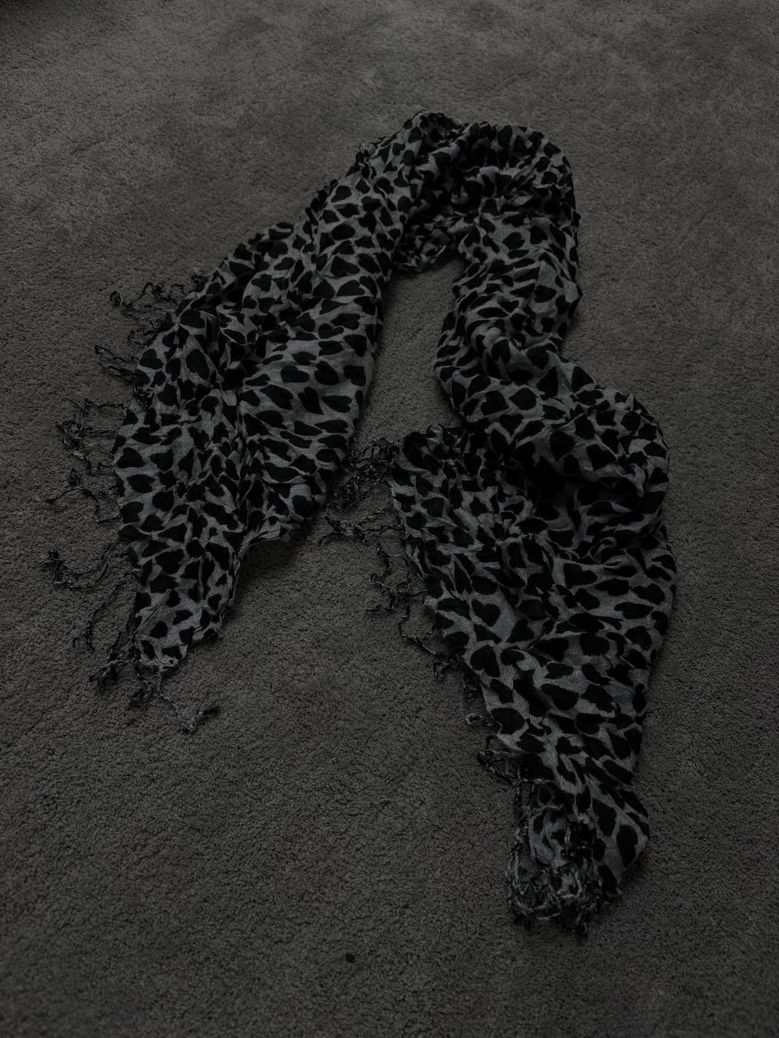 Vintage v-kei punk mood leopard scarf 상품이미지2