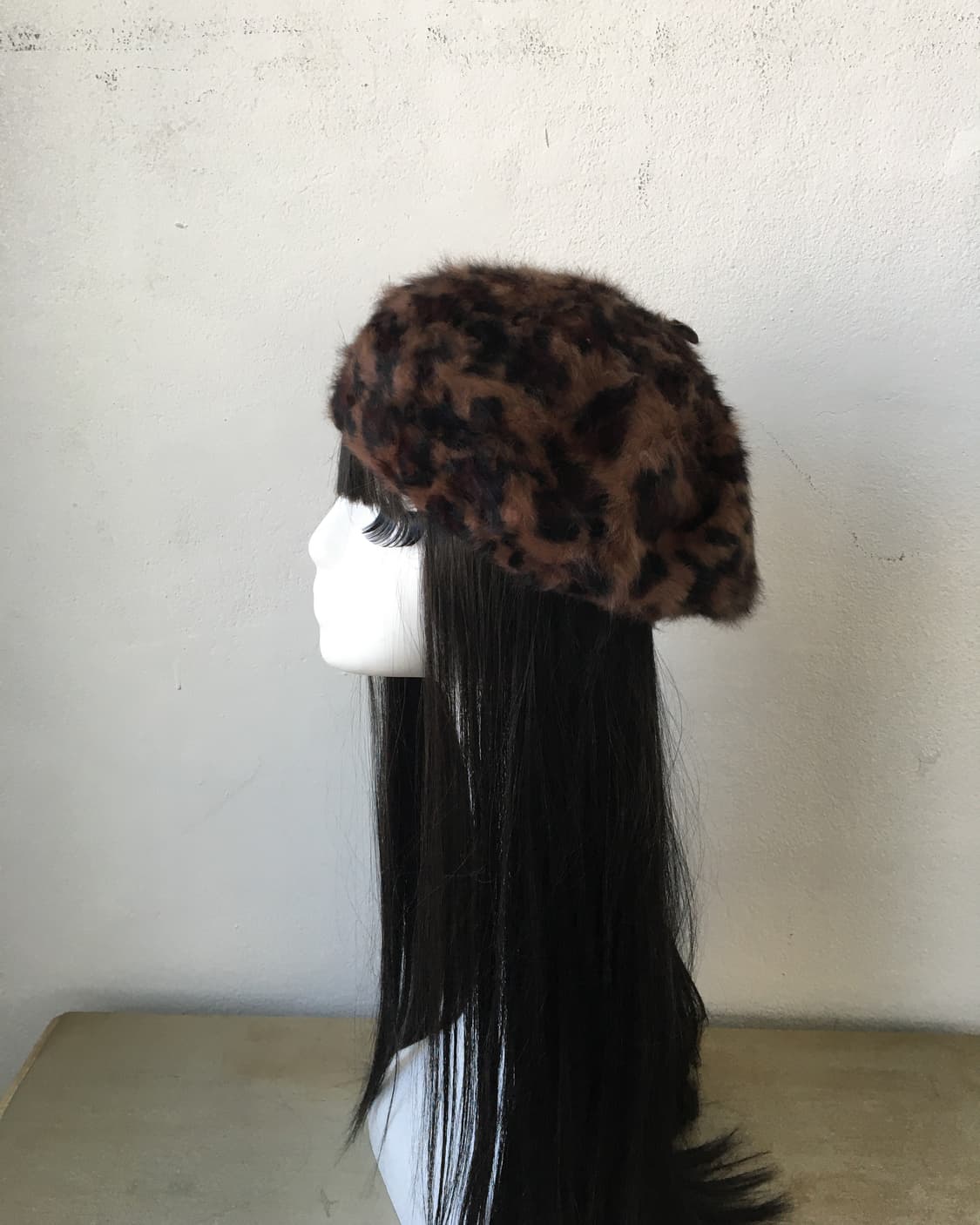  leopard pattern fluffy beret 상품이미지1