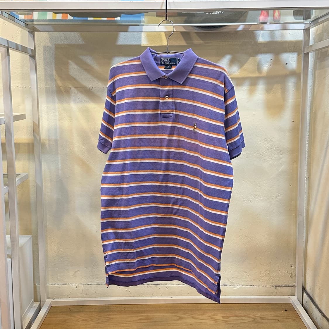 폴로 랄프로렌 스트라이프 반팔 pk 티셔츠 M 상품이미지1