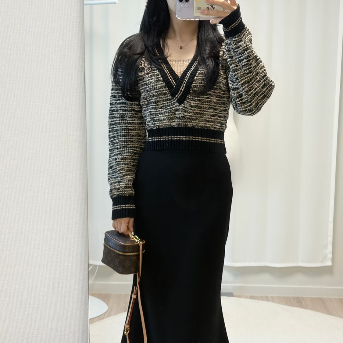 비비안웨스트우드 레드라벨 슬럽 MIX 레이어드 니트 상품이미지3