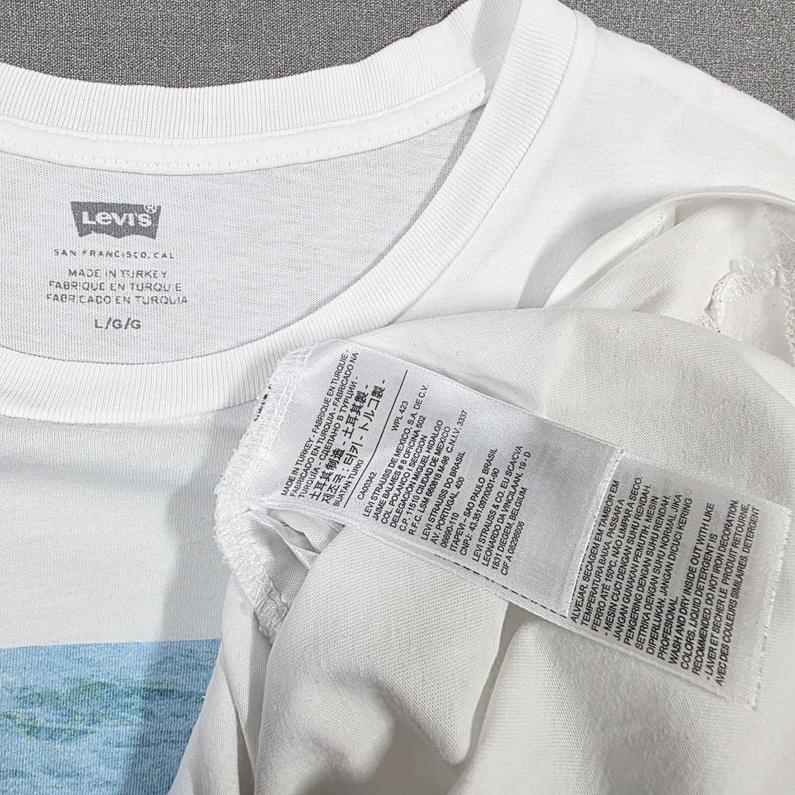 L 리바이스 수영장 그래픽 반팔 티셔츠 화이트 상품이미지4