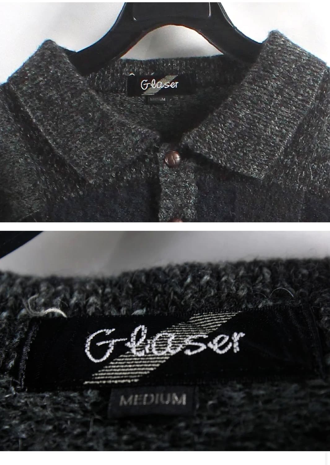 빈티지 스타일 체크 패턴 니트 상품이미지4