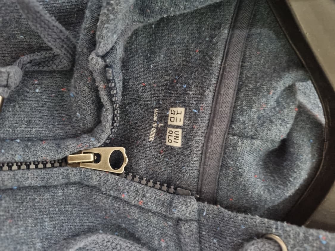 유니클로 투웨이 후드집업 네이비, 청록색 라지 일괄 판매 상품이미지2