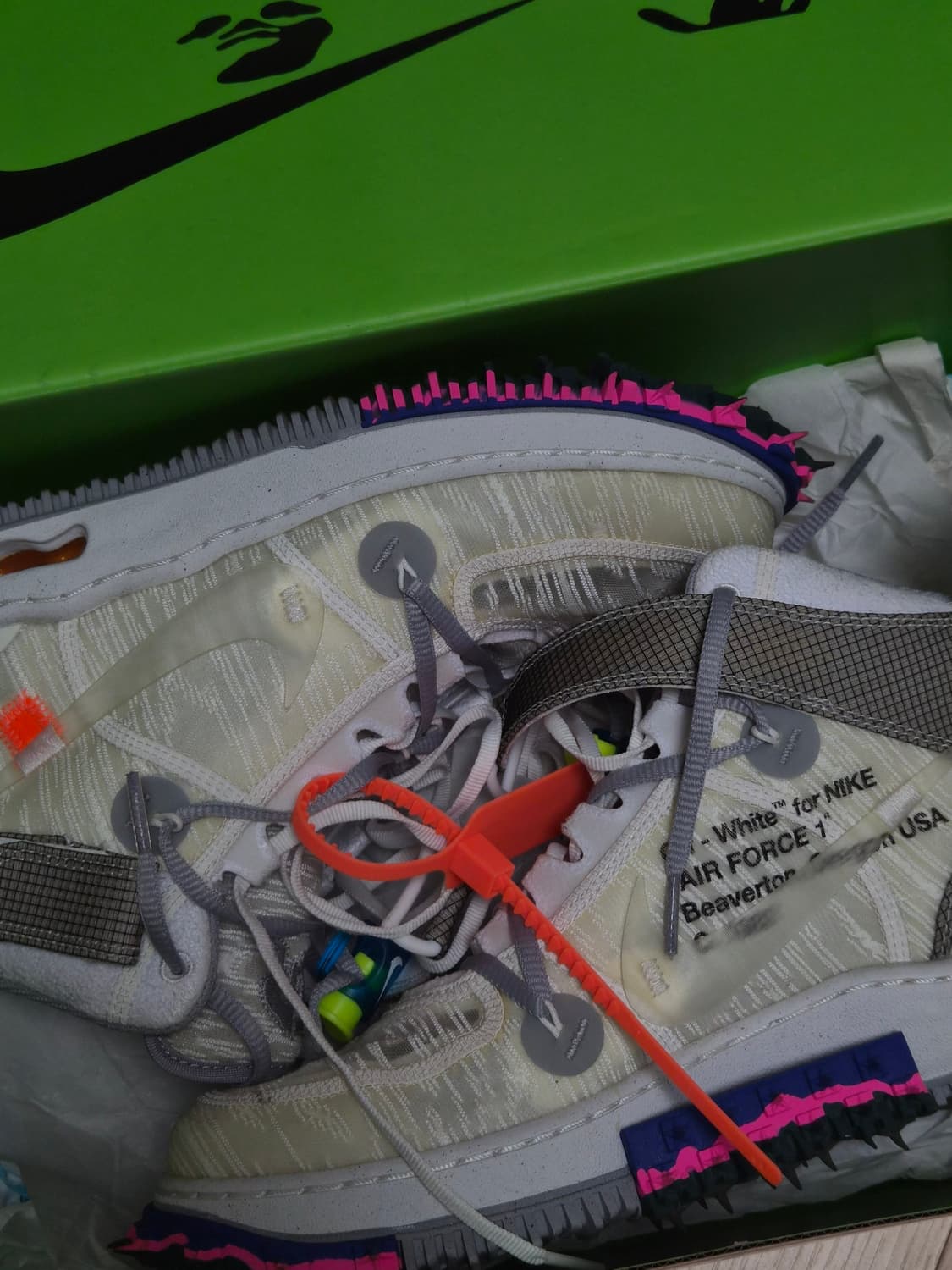 나이키 오프화이트 에어포스1 미드 SP 화이트 265 상품이미지1