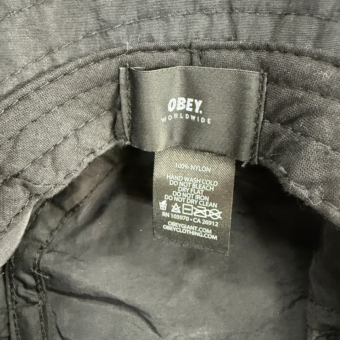 오베이 Obey 아이콘로고 나일론 버킷햇(블랙) 상품이미지3