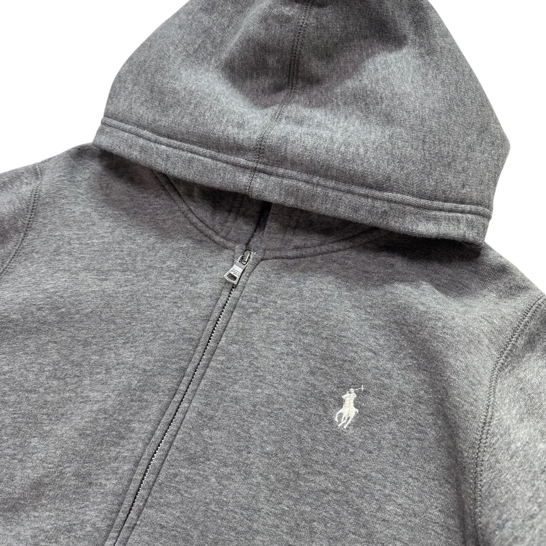 신형 여성 QR라벨 폴로 그레이 후드집업 상품이미지2