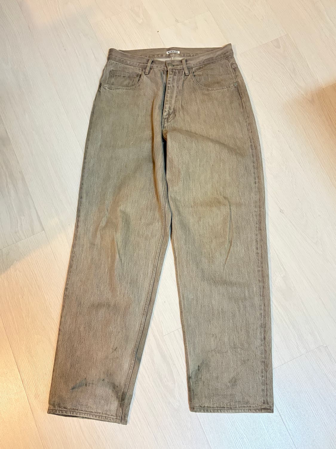 오라리 하드트위스트 데님 와이드 모카  상품이미지1