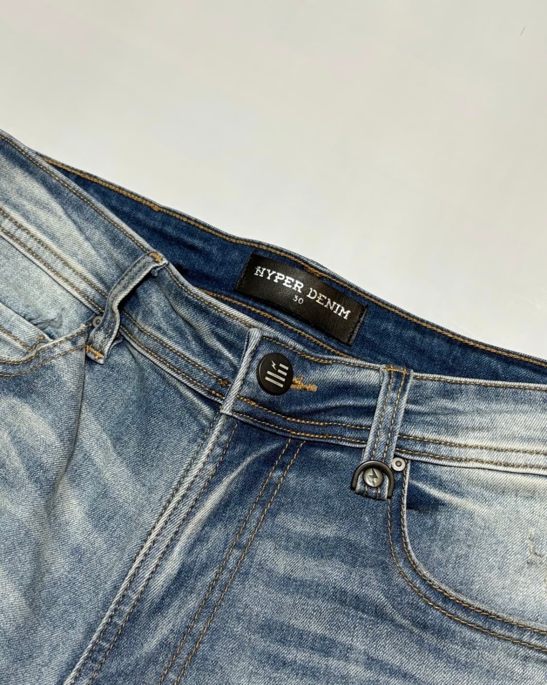 하이퍼데님 라이트블루 지퍼 진 상품이미지4