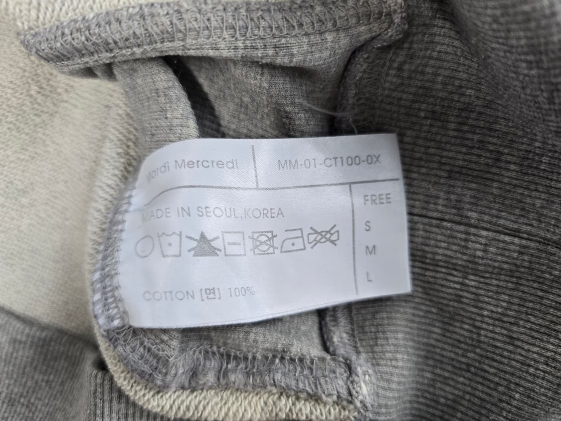 마르디 메크르디 플라워 자수 맨투맨  그레이 f  상품이미지5