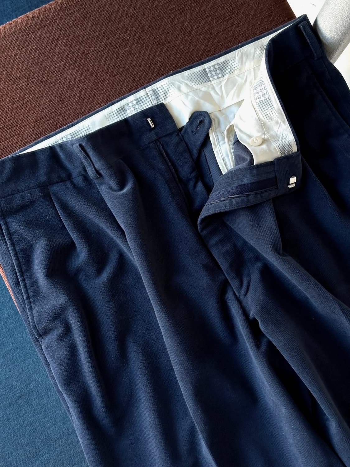 Cord design 2 tuck wide pants 상품이미지4