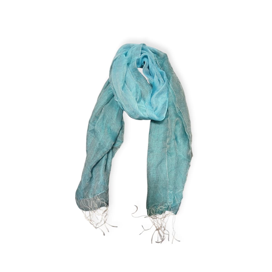 청록&블루 투톤 오픈 위브 스카프  상품이미지1