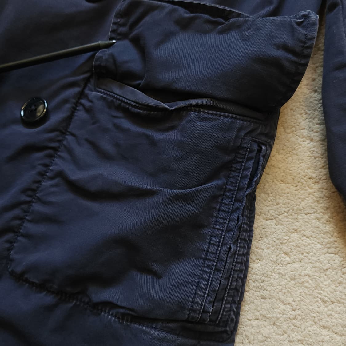 폴로 진스 컴퍼니 지퍼 디테일 코튼 피코트 L 상품이미지8