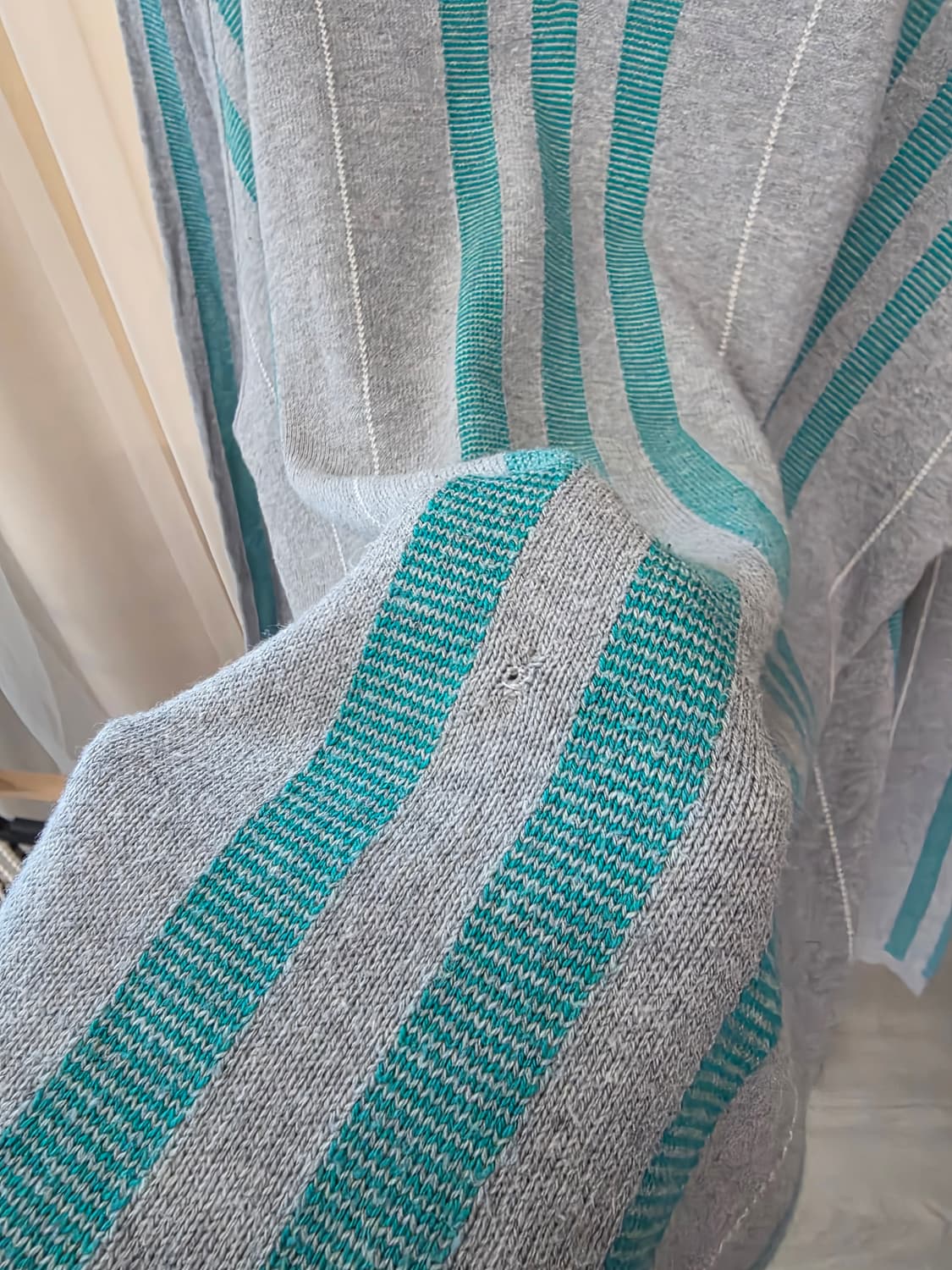 버버리 런던 V넥 스트라이프 니트 L 상품이미지4