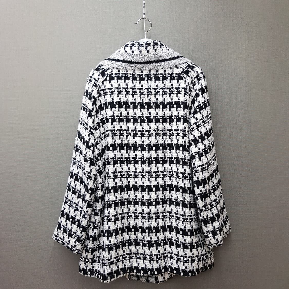 듀엘 DEWL 2021 하운드체크 니트 배색 자켓 S사이즈 상품이미지6