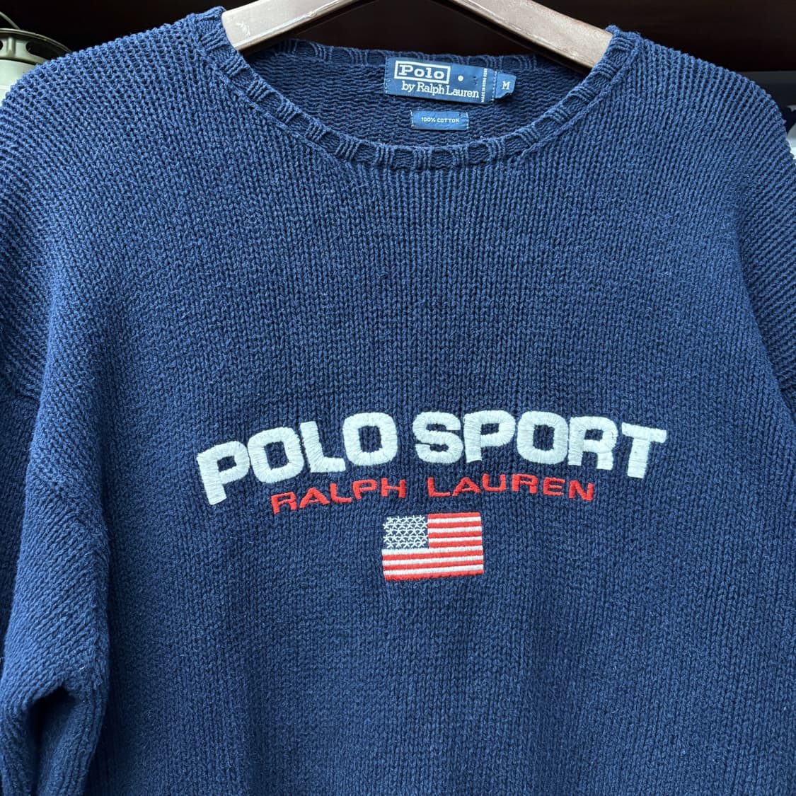 90s 폴로랄프로렌 빅핏 폴로스포츠 코튼 스웨터 N180 상품이미지3