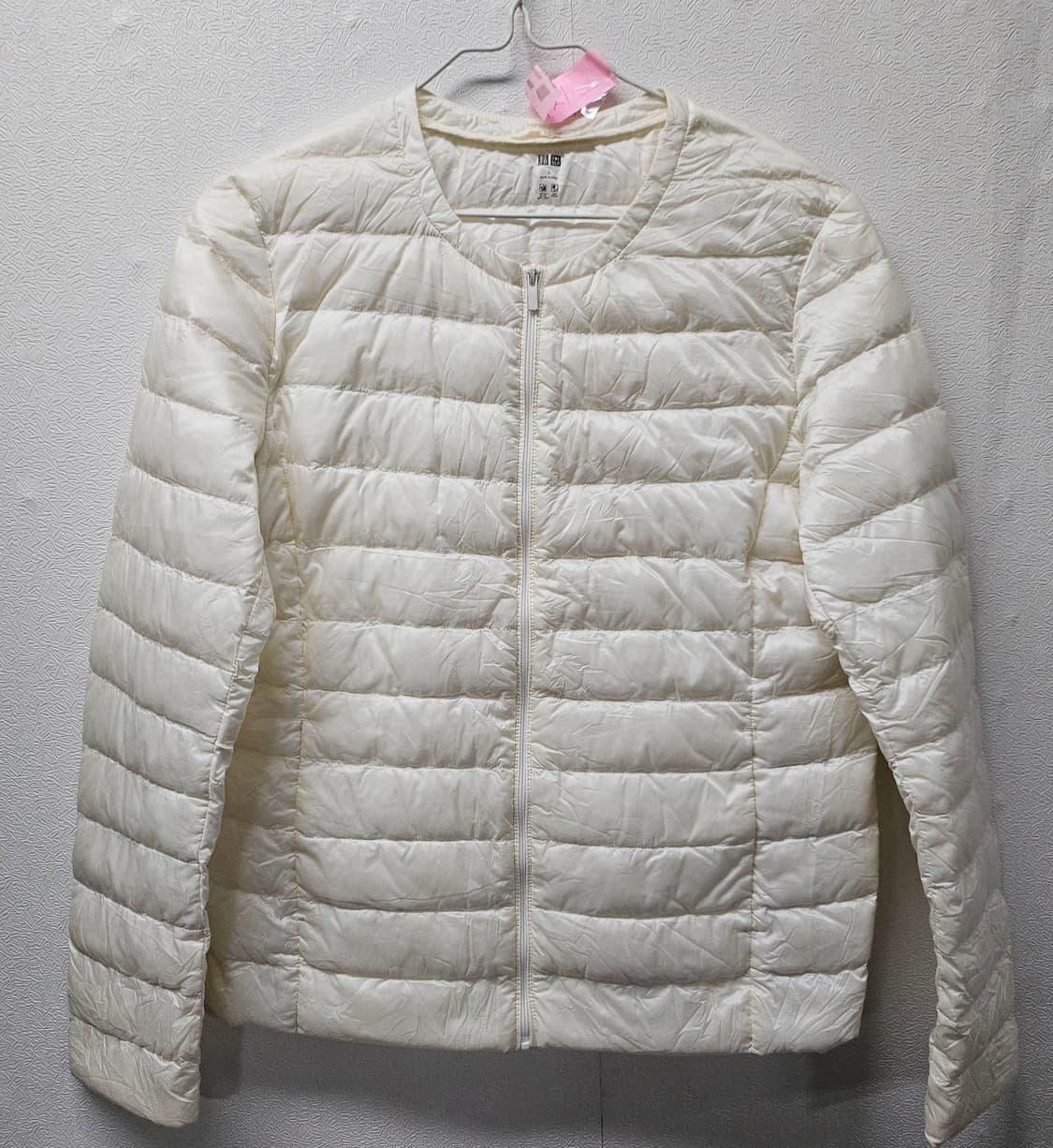 유니클로 여성 경량 패딩 아이보리  L 상품이미지1