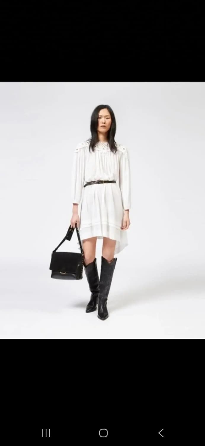 이자벨마랑 화이트 자수 원피스 (36size) 상품이미지2