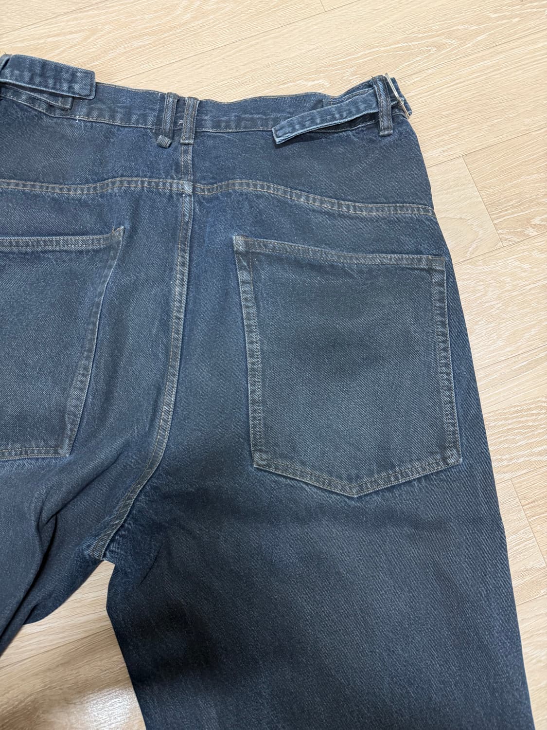 이예 yiyae 워싱 왁싱 데님 팬츠 상품이미지6