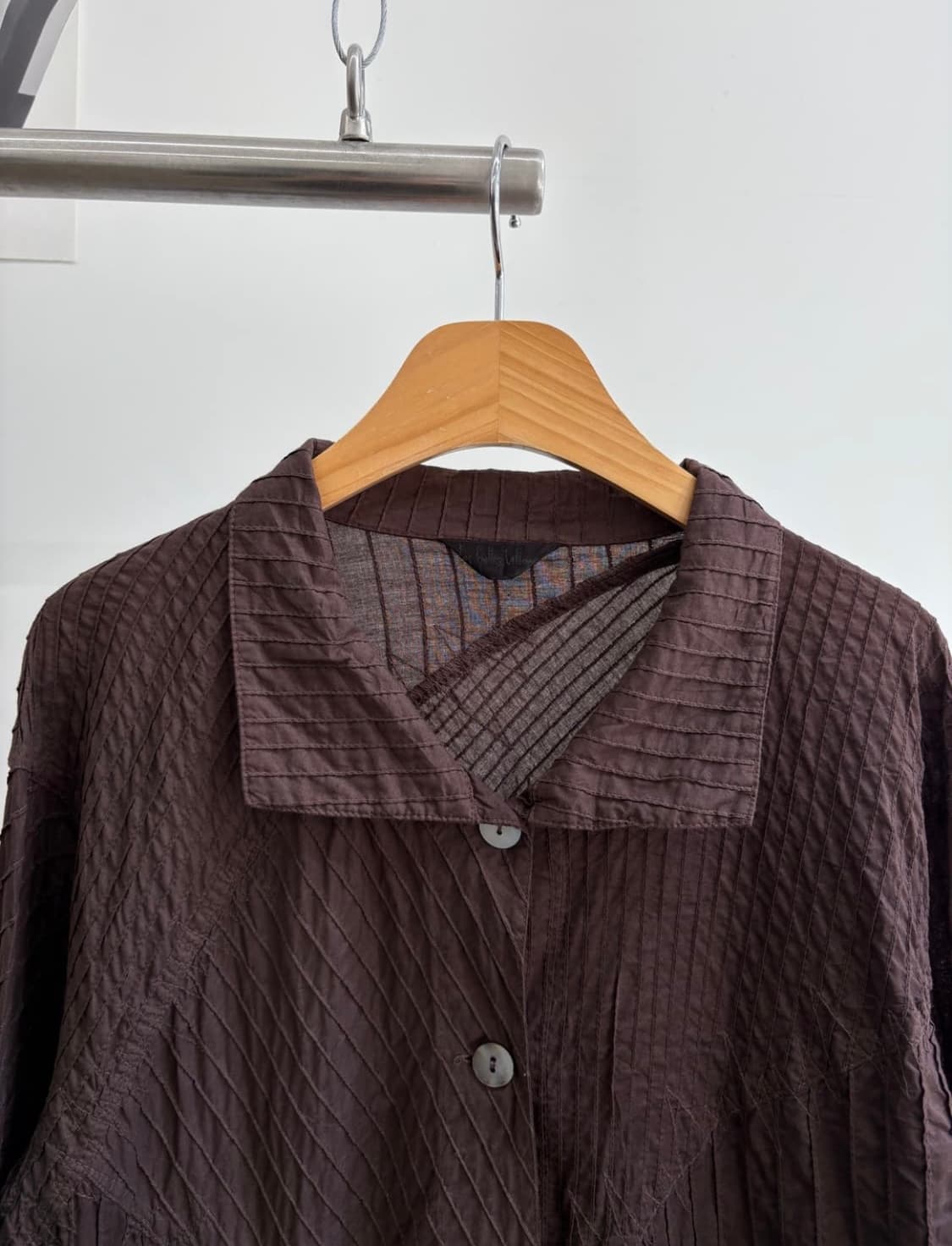 Asymmetric volume  vintage shirt 상품이미지2