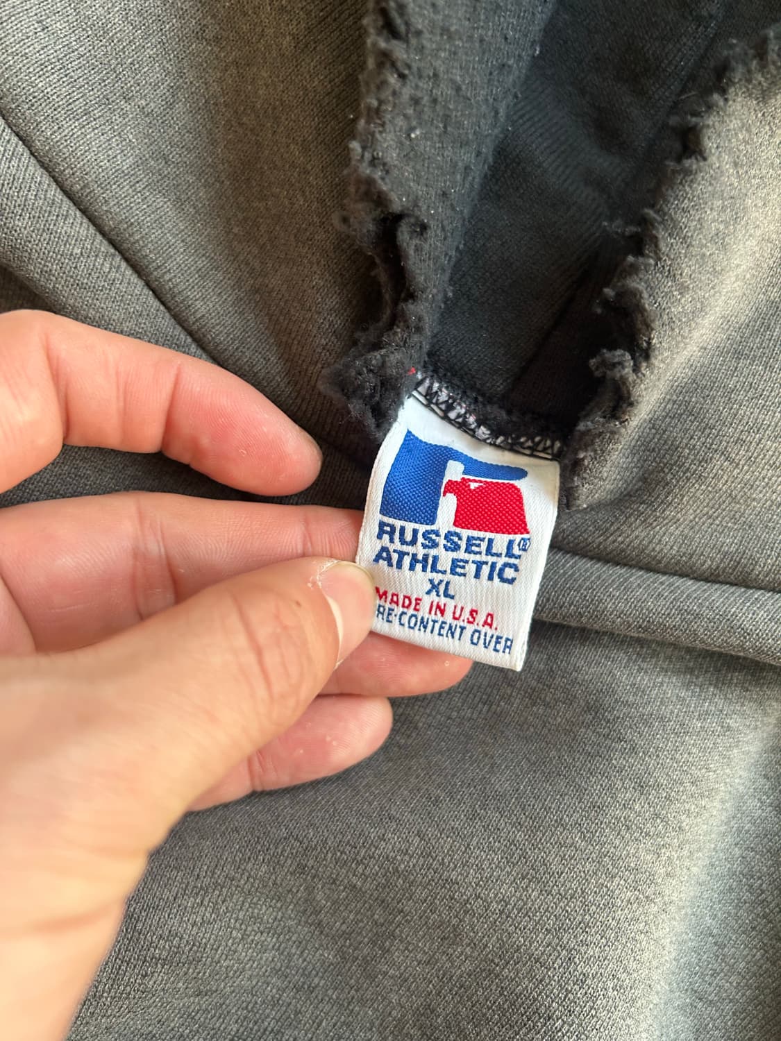 90‘s 러셀 크레이지페이드 후디 블랙 XL 상품이미지3