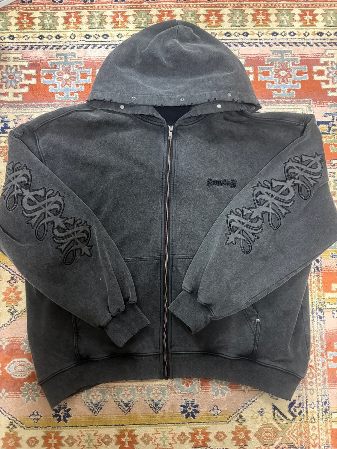 후드 집업damage Hooded zip-up 상품이미지3
