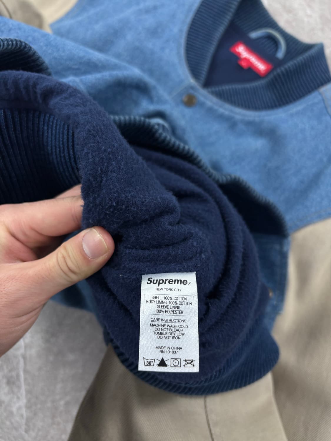 Supreme Denim Varsity    상품이미지5