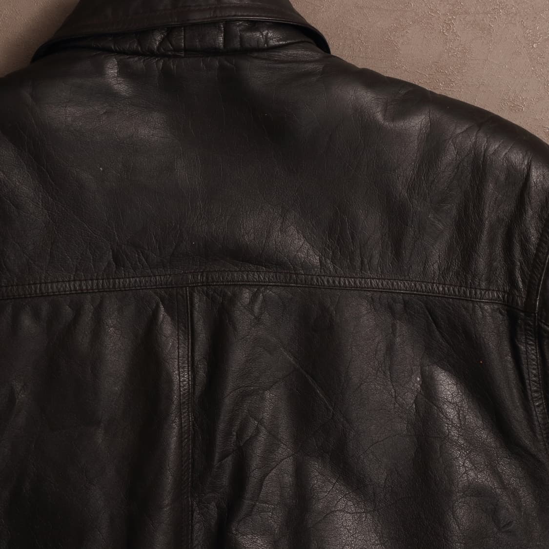 90's 빈티지 소가죽 레더 봄버 자켓 A1528 상품이미지4