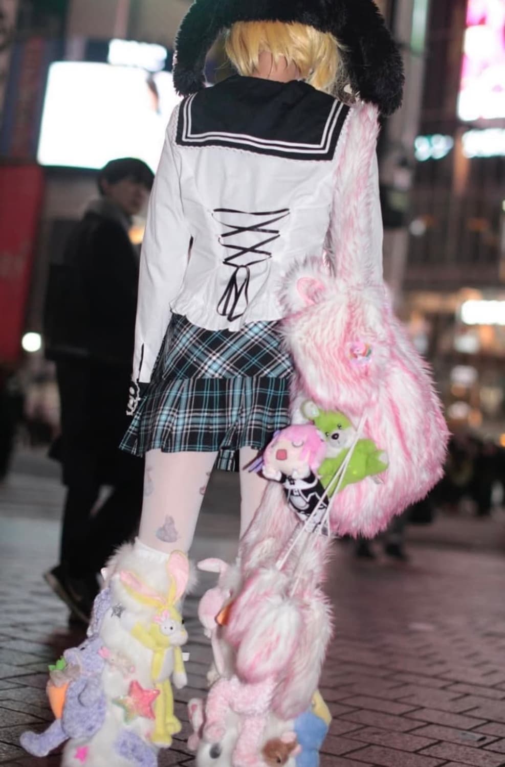 qpqp 우사기 퍼 백팩 상품이미지1