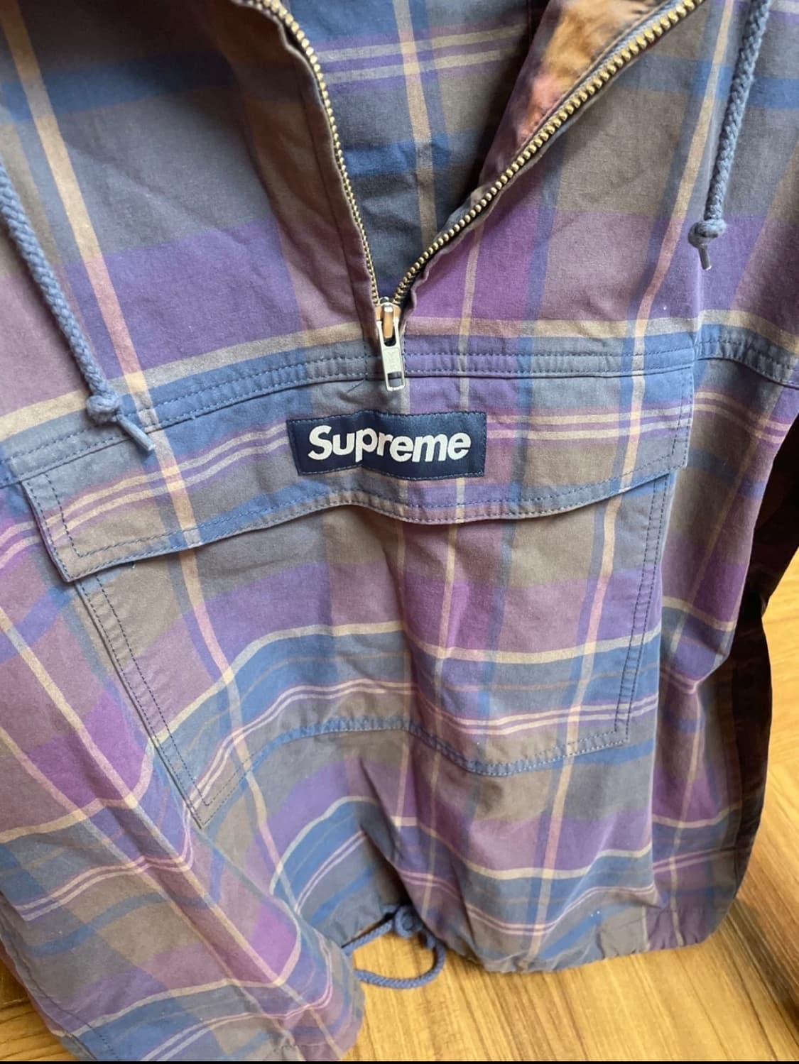 슈프림 24ss 코튼 유틸리티 아노락 플레이드 S 상품이미지4