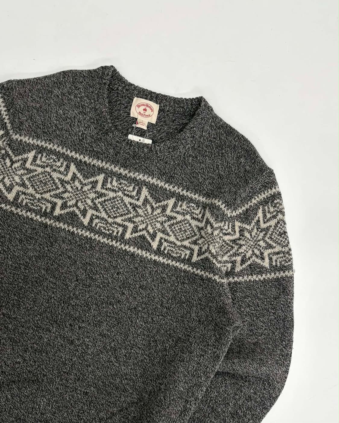 [L] 브룩스브라더스 택채 새상품 페어아일 노르딕 울 니트 스웨터 상품이미지7