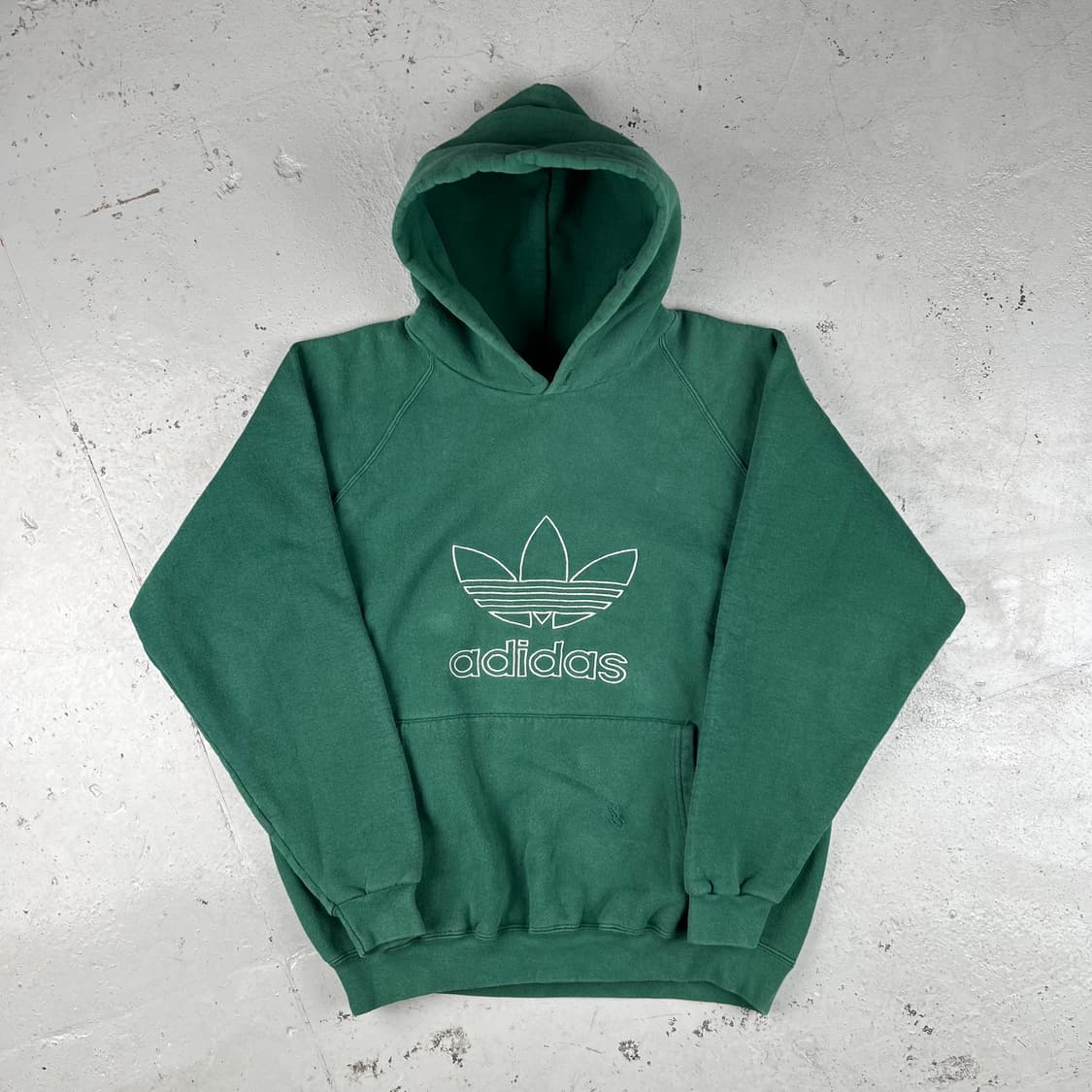 빈티지 아디다스 빅자수로고 후드 그린 상품이미지1
