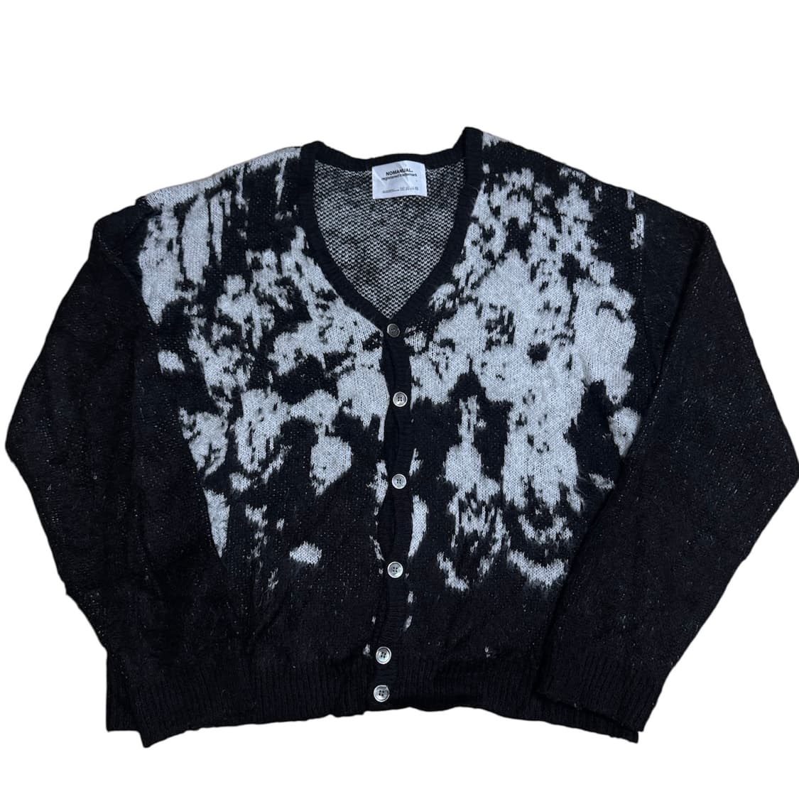 노매뉴얼 헤어리 가디건 블랙 상품이미지2