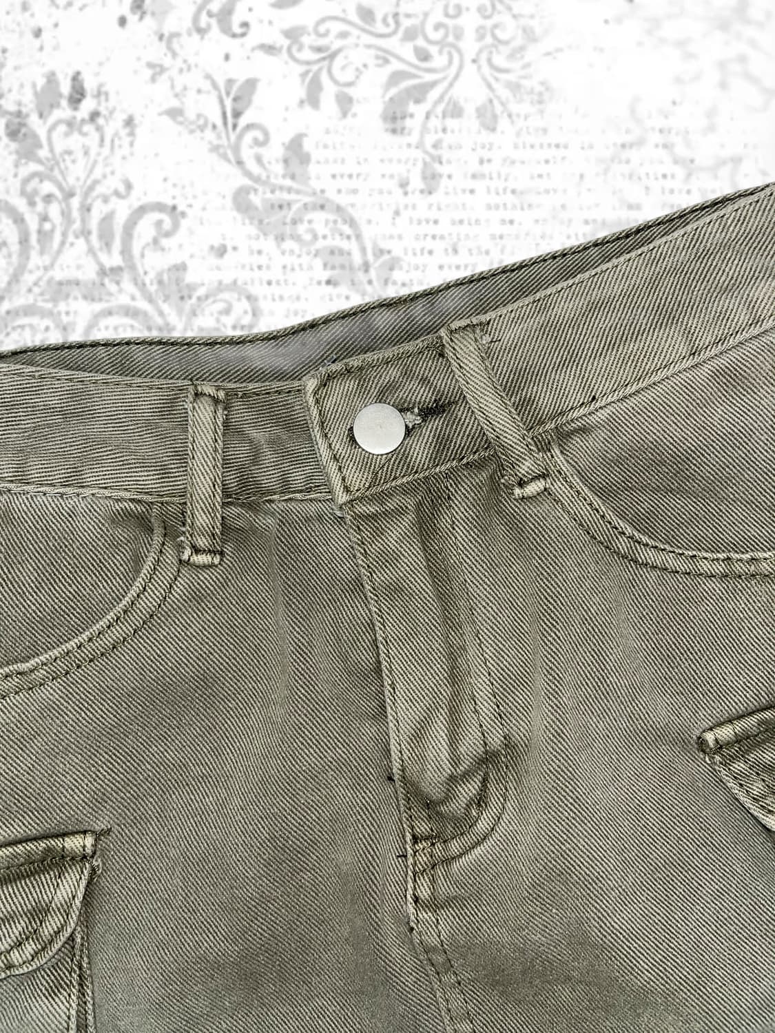 soldier cargo denim skirts 상품이미지3