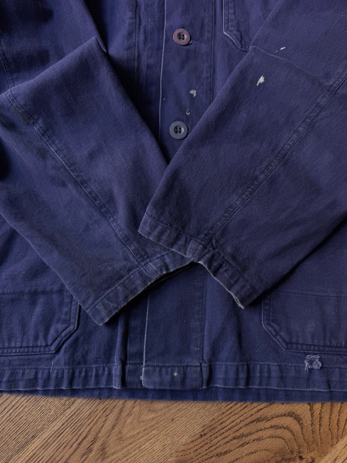 [M]90's EIKO 빈티지 페인팅 프렌치 워크자켓 상품이미지5