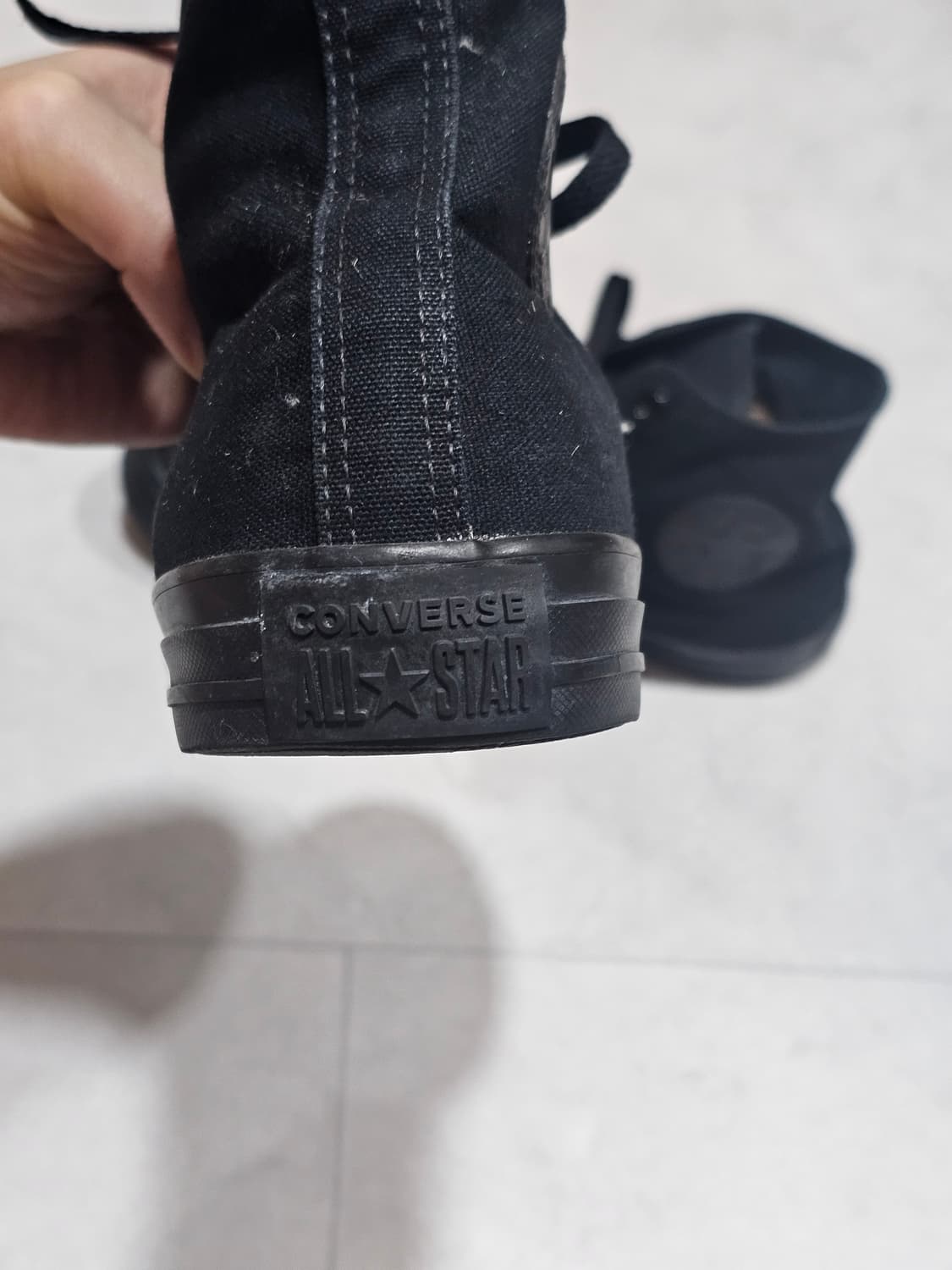 컨버스 하이 올블랙 260mm 상품이미지4