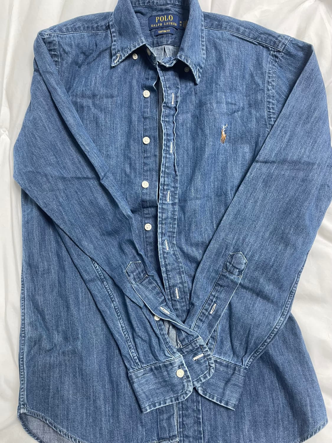 폴로 데님 셔츠 커스텀핏 상품이미지1