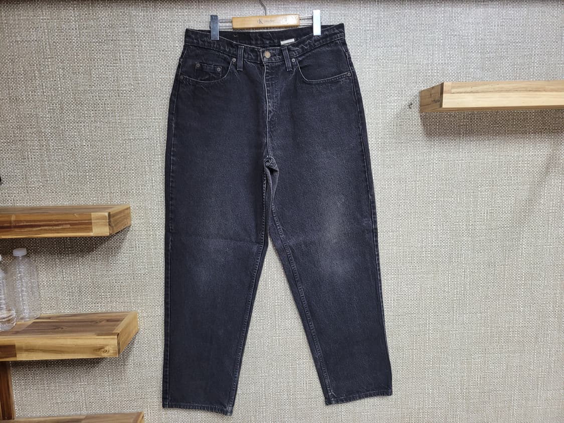 34인치 리바이스 535 빈티지 오버핏 청바지 힙합 올드스쿨 흑청 상품이미지1
