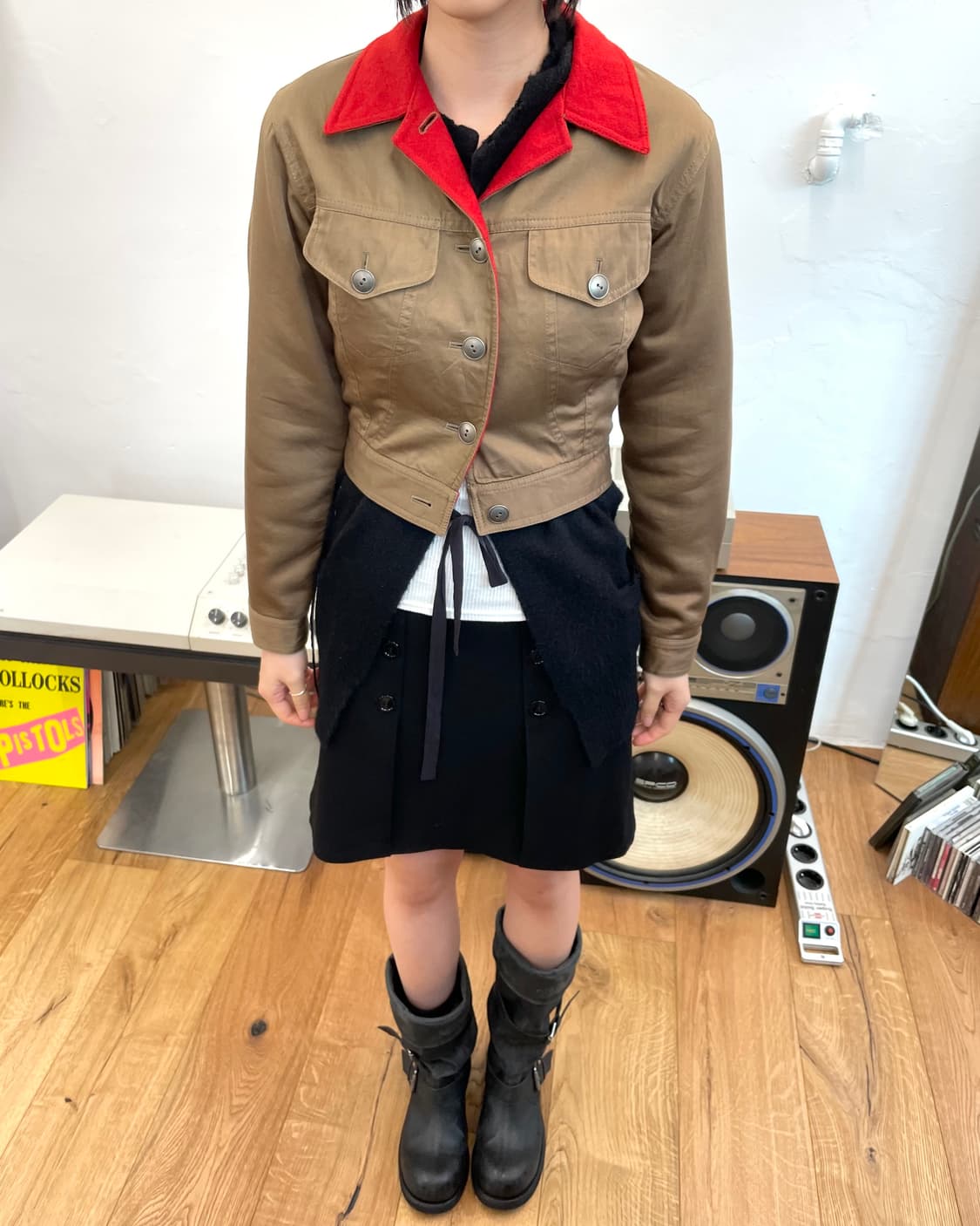 [42] 장폴고티에 울 코튼 리버시블 크롭 자켓 상품이미지5