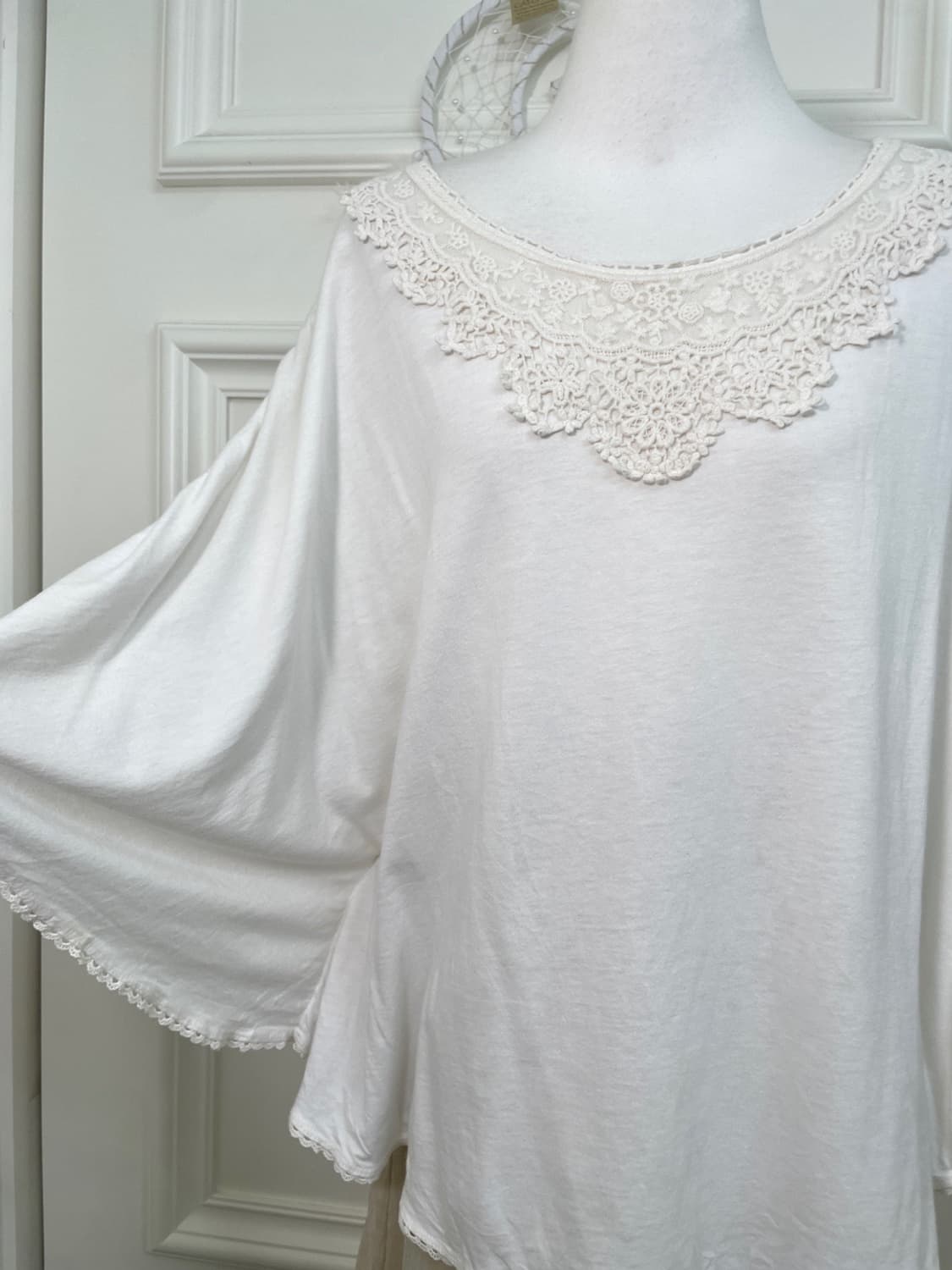 ivory crochet open cardigan&EARTH white 상품이미지10