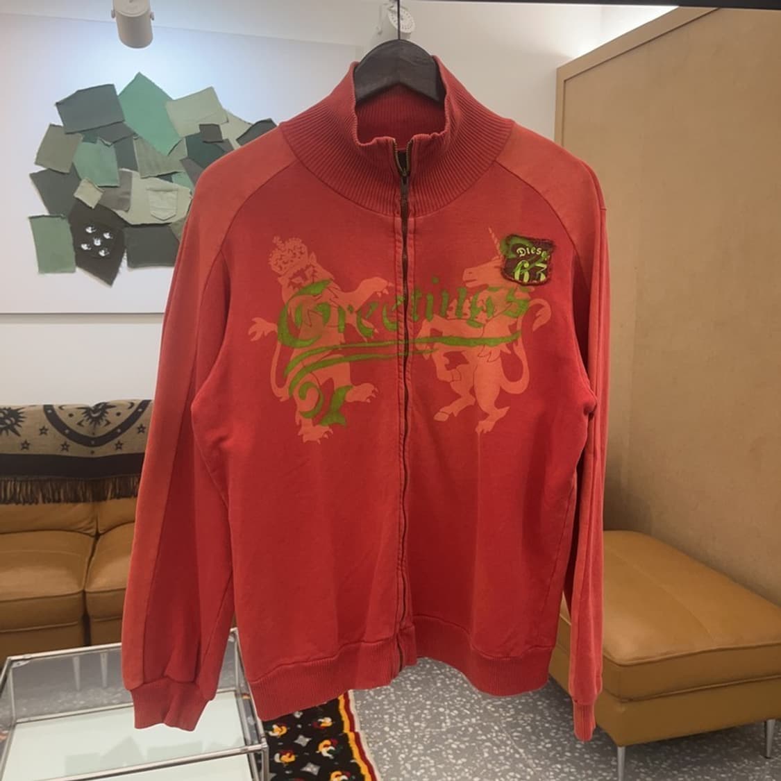 디젤 올드스쿨 빈티지 트레이닝 집업 자켓 L C06436 상품이미지3