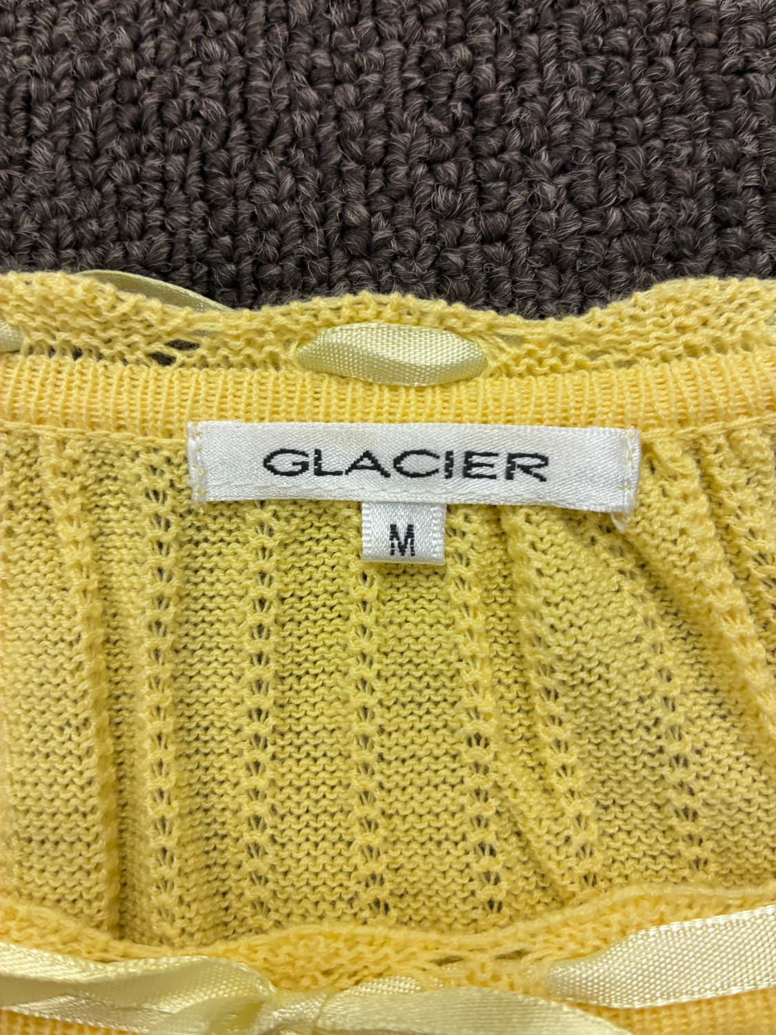 M)Glacier 빈티지 여성 펀칭 디테일 반팔 니트 상품이미지6
