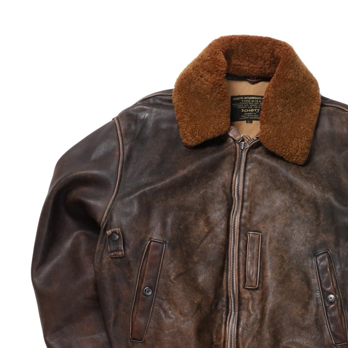 쇼트 Schott Type B-15A Leather Jacket 상품이미지2