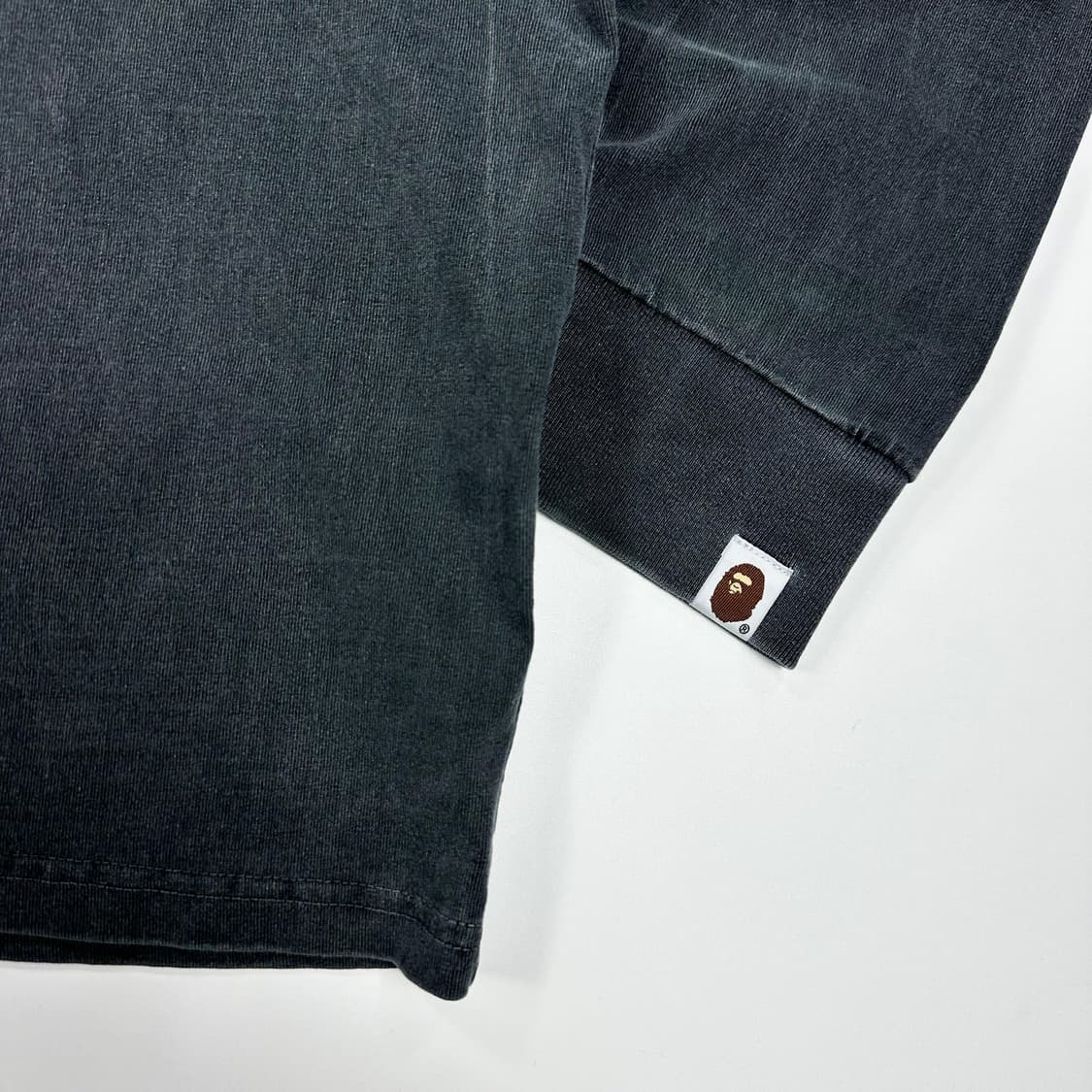 BAPE 베이프 재팬 피그먼트 롱슬리브 챠콜 XL 상품이미지7