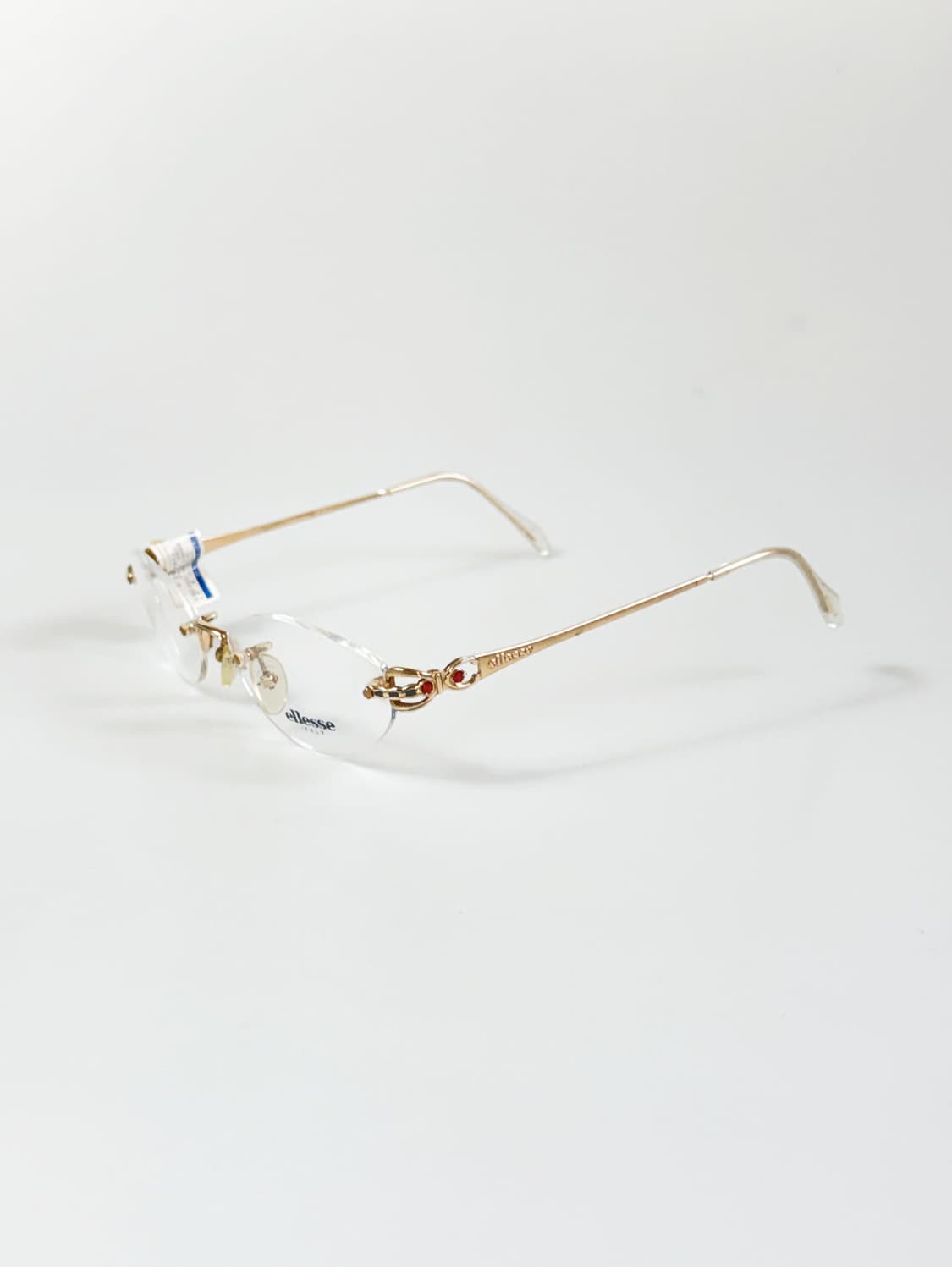 90s ELLESSE 골드 오벌 무테 프레임 빈티지 안경 상품이미지3