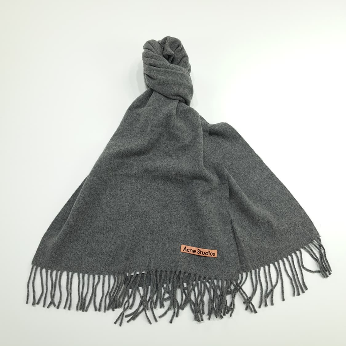 MX132 아크네 스튜디오 그레이 빅사이즈 울 목도리 머플러 상품이미지2