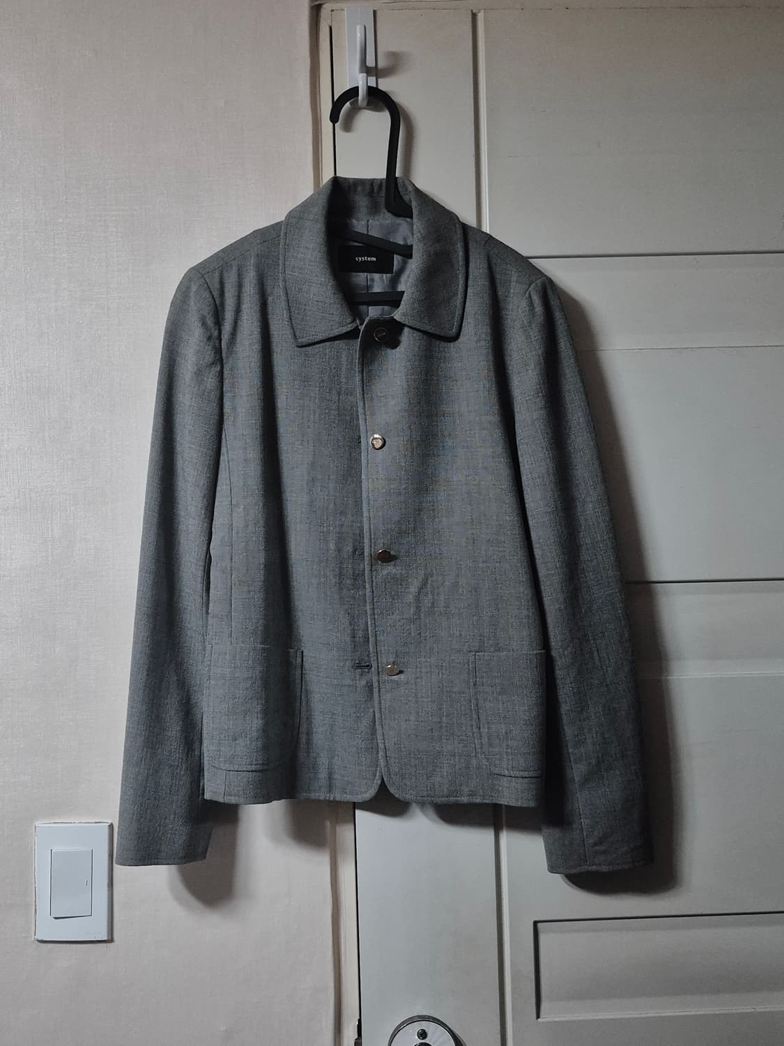 시스템 카라 트위드 자켓 상품이미지1